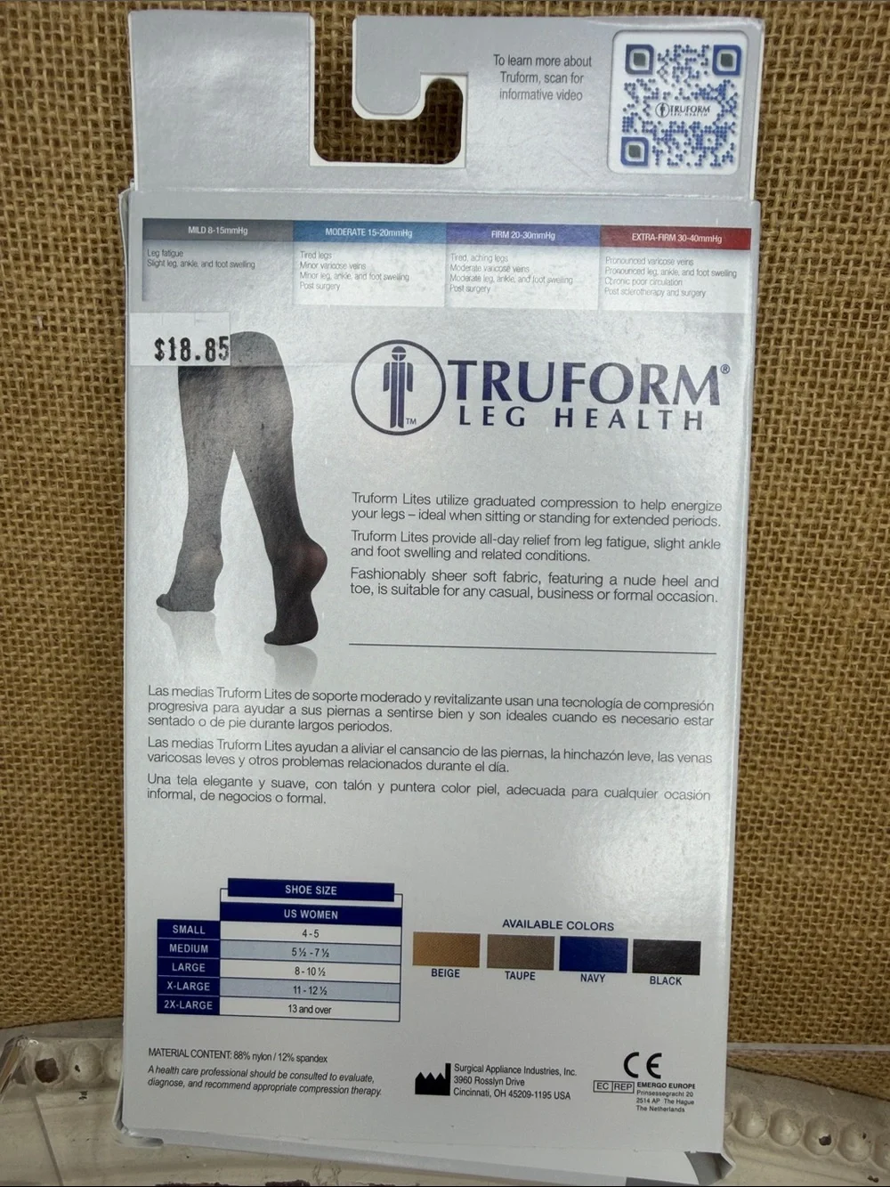 Truform Lites Ladies Sheer Knee Highs - Beige